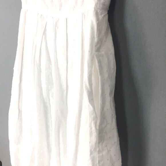 New York & Company White Cotton Fit Flare Dress 4 - Picture 5 of 6